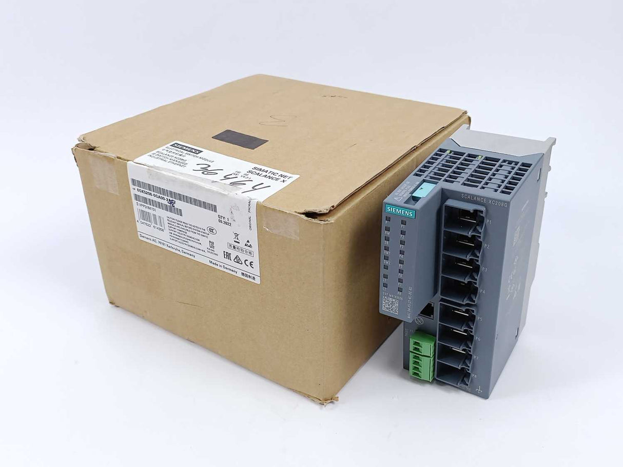 Siemens 6GK5208-0GA00-2TC2 Scalance XC208G Industrial Ethernet Switch Module