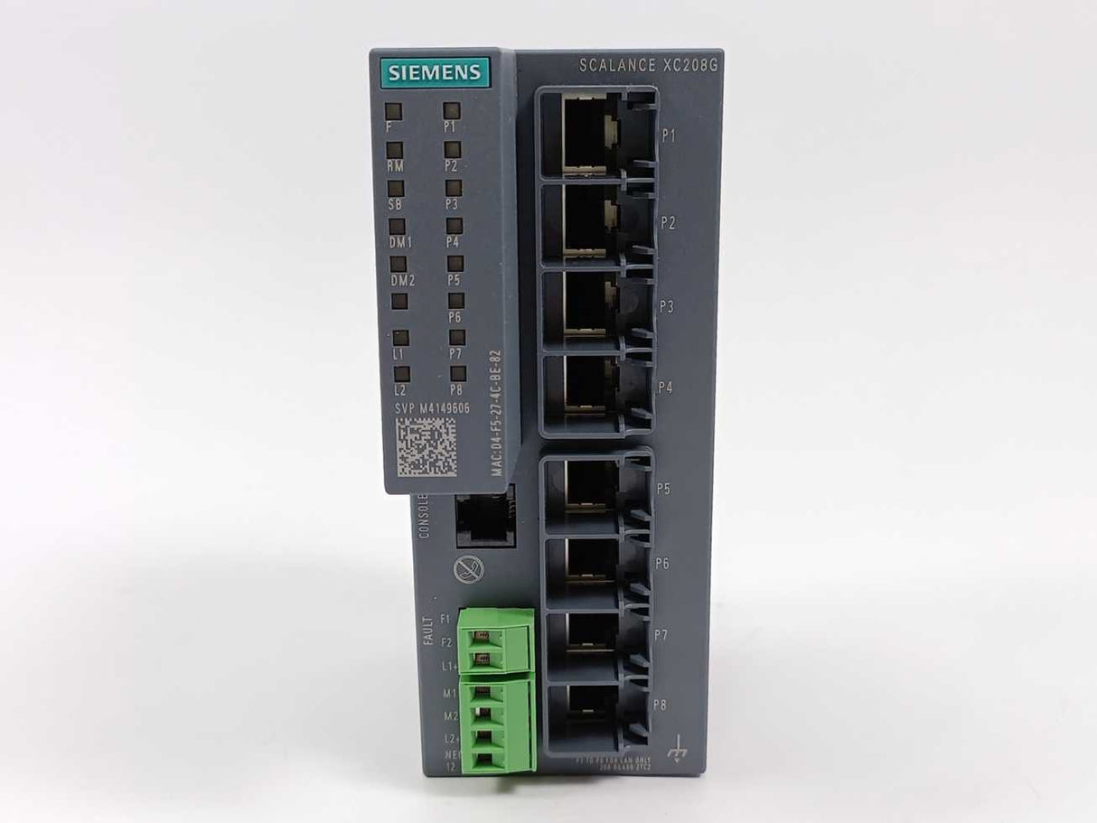Siemens 6GK5208-0GA00-2TC2 Scalance XC208G Industrial Ethernet Switch Module