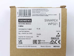 Siemens 7MH4138-6AA00-0BA0 SIWAREX WP321 Weighing Module