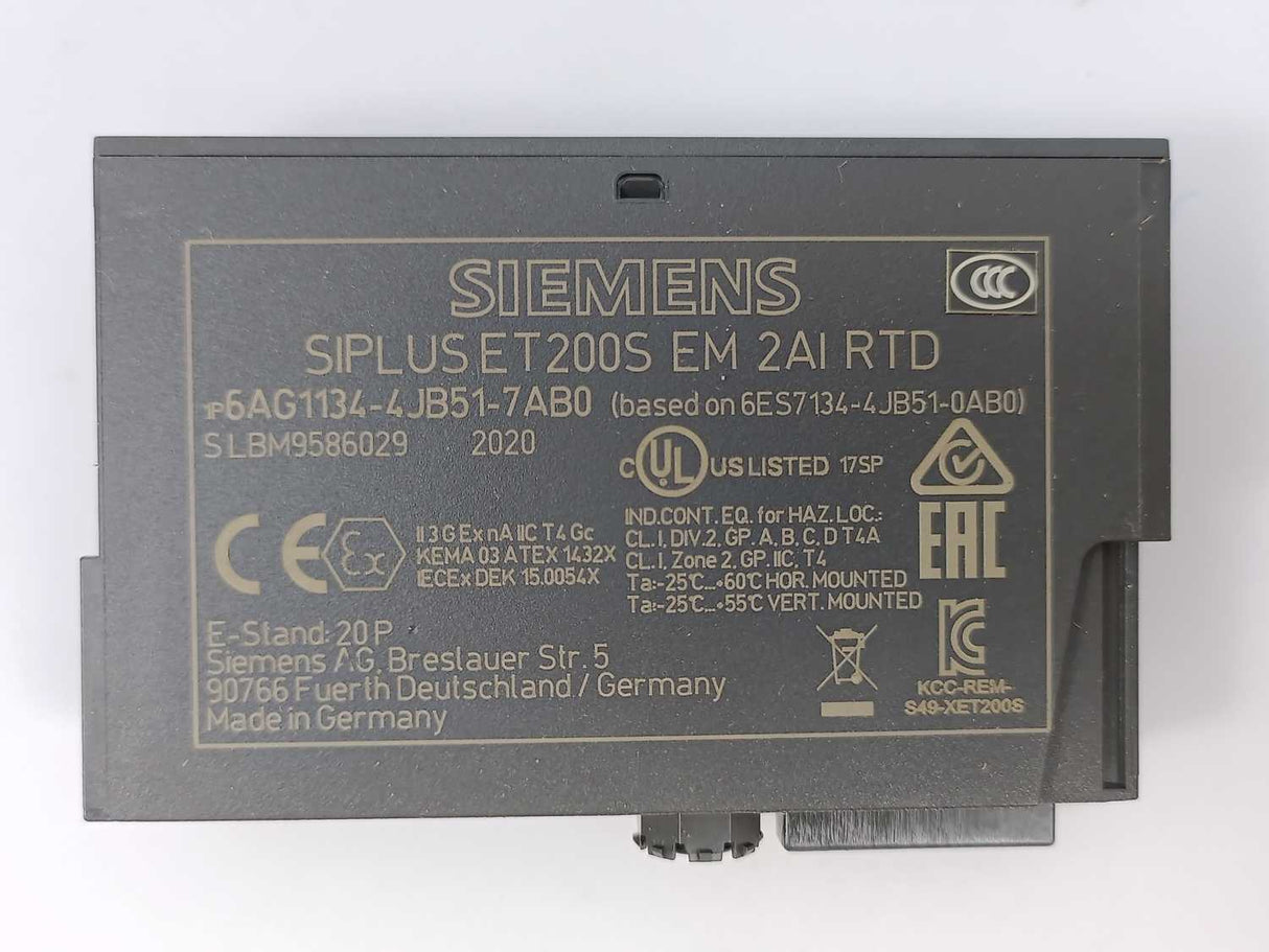 Siemens 6AG1134-4JB51-7AB0 SIPLUS ET 200S EM 2AI RTD