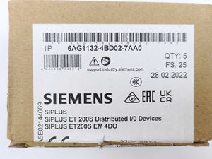 Siemens 6AG1132-4BD02-7AA0 SIPLUS ET 200S EM 4DQ Electronic Module