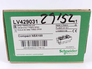 Schneider Electric LV429031 Compact NSX100 TM80D Circuit Breaker