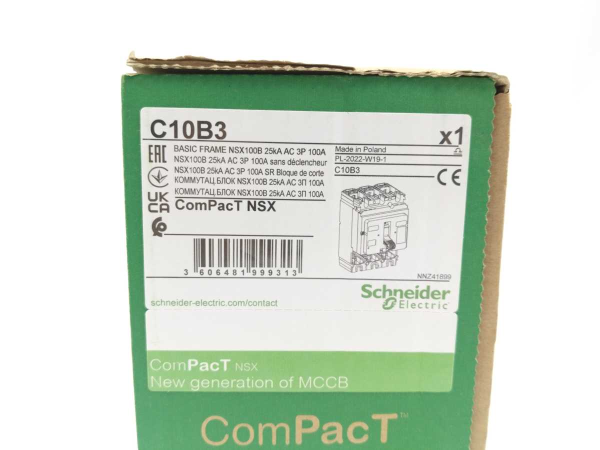 Schneider Electric C10B3 ComPacT NSX100B Short-circuit Break