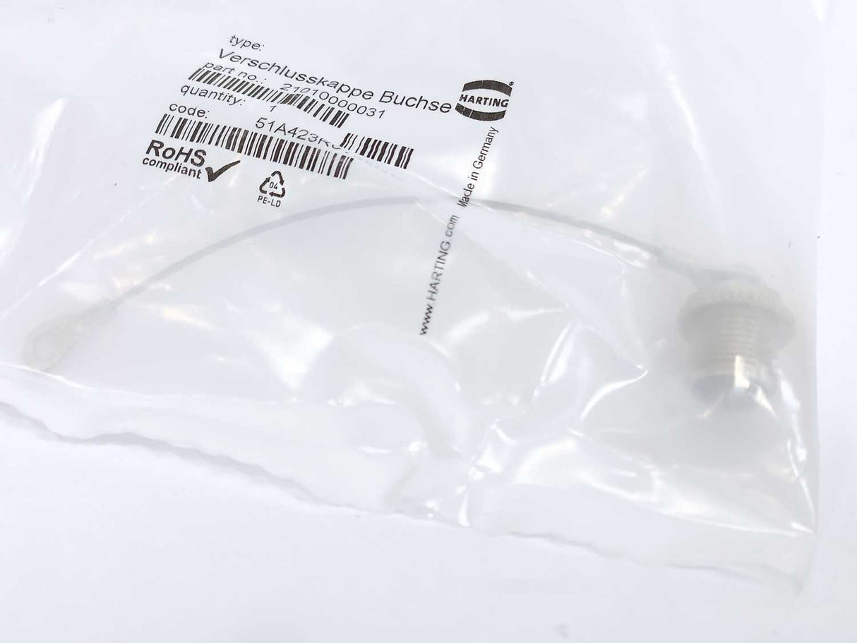 Harting 21010000031 Blinding Connector Cap for M12 Female Connector
