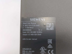 Siemens 6SL3130-6TE25-5AA3 SINAMICS S120 Frequency Converter