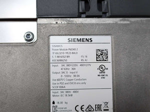 Siemens 6SL3210-1PE23-8AL0 SIAMICS Power Module PM240-2