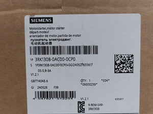 Siemens 3RK1308-0AC00-0CP0 SIMATIC ET 200SP Motor Starter