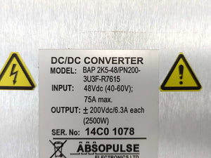 ABSOPULSE BAP 2K5-48/PN200-3U3F-R7615 DC/DC Power Converter