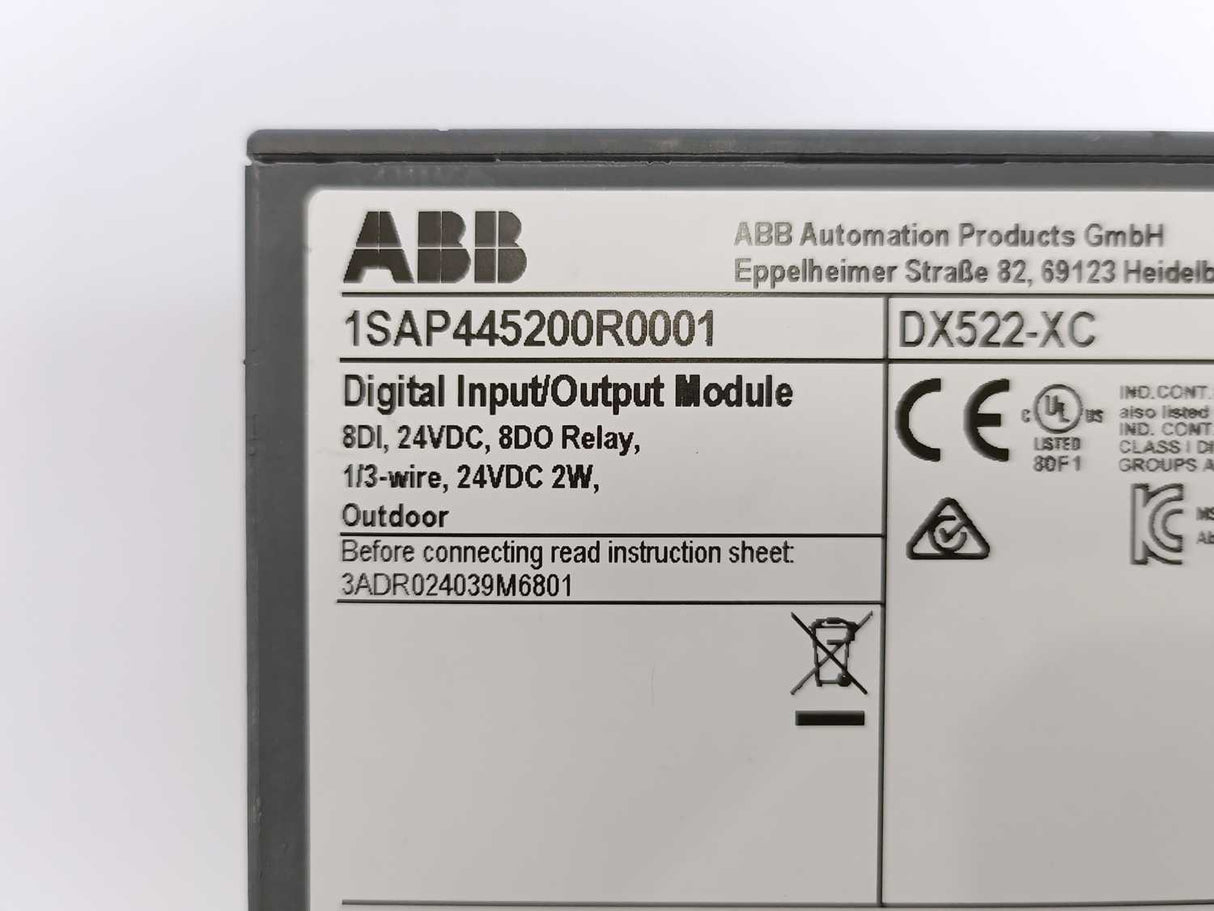 ABB 1SAP445200R0001 Digital Input/Output Modules w/ 1SAP417000R0001