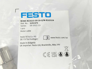 Festo 5251373 NEBM-M23G15-EH-10-Q7N-R3LEG14 Motor Cable 10.0 meters