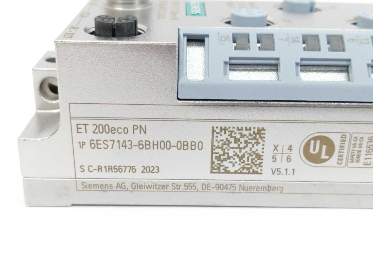 Siemens 6ES7 143-6BH00-0BB0 SIMATIC ET 200eco PN Digital I/O, DIQ 16x24VDC/0.5A