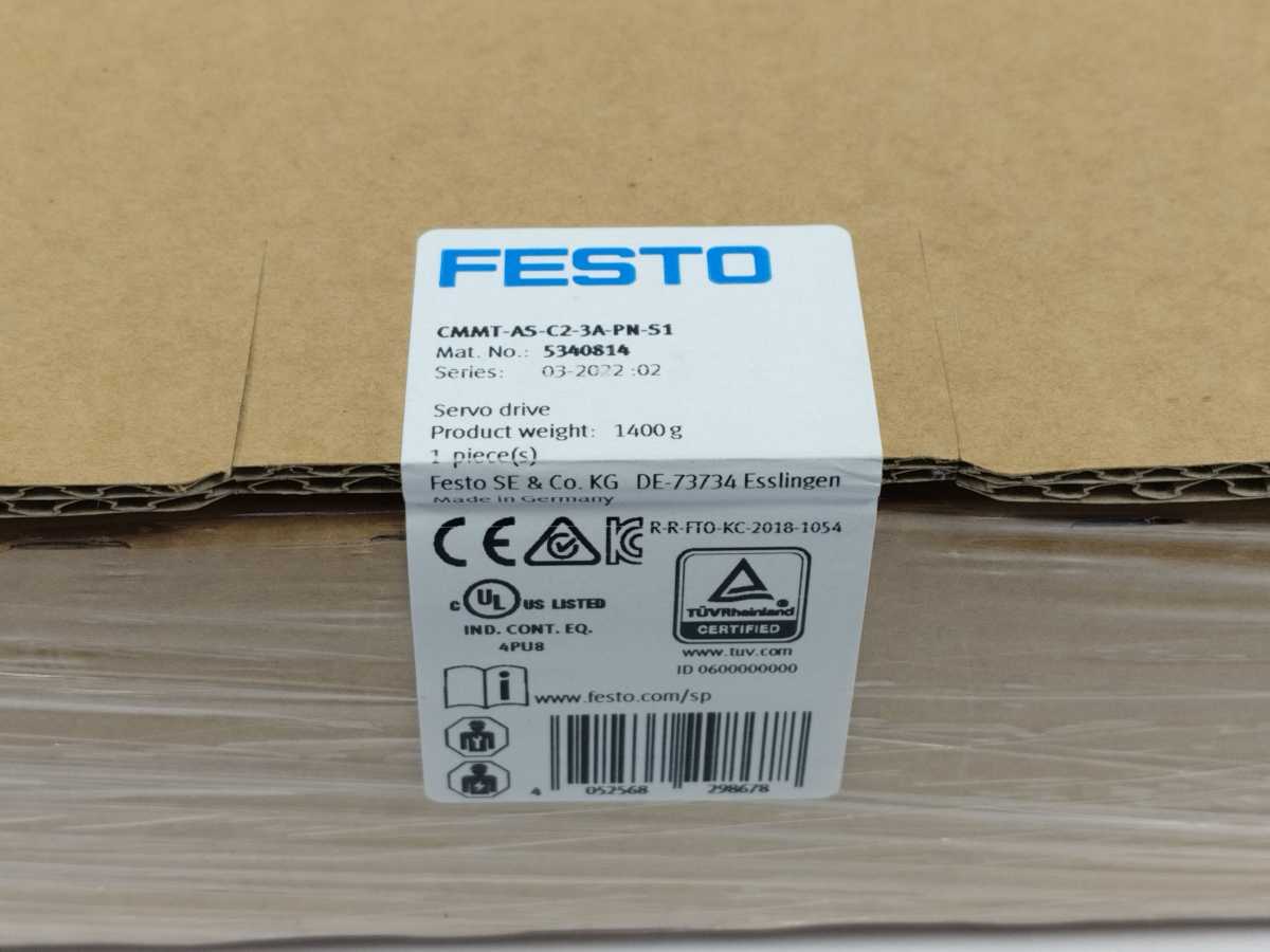 Festo 5340814 CMMT-AS-C2-3A-PN-S1 Servo Drive 230V