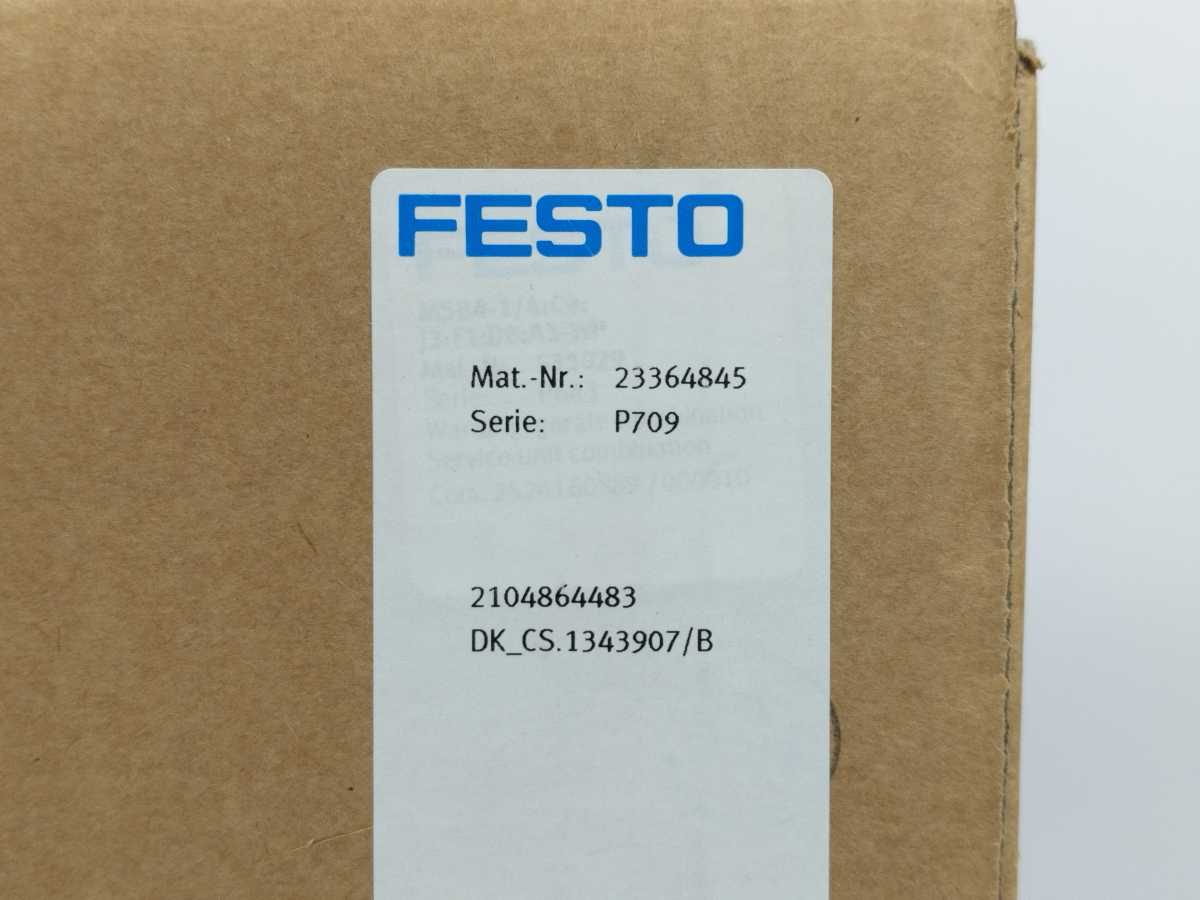 Festo 23364845 Set w/ 531029 MSB4-1/4:C4:J3:F1:D8:A1-WP Service Unit Combination