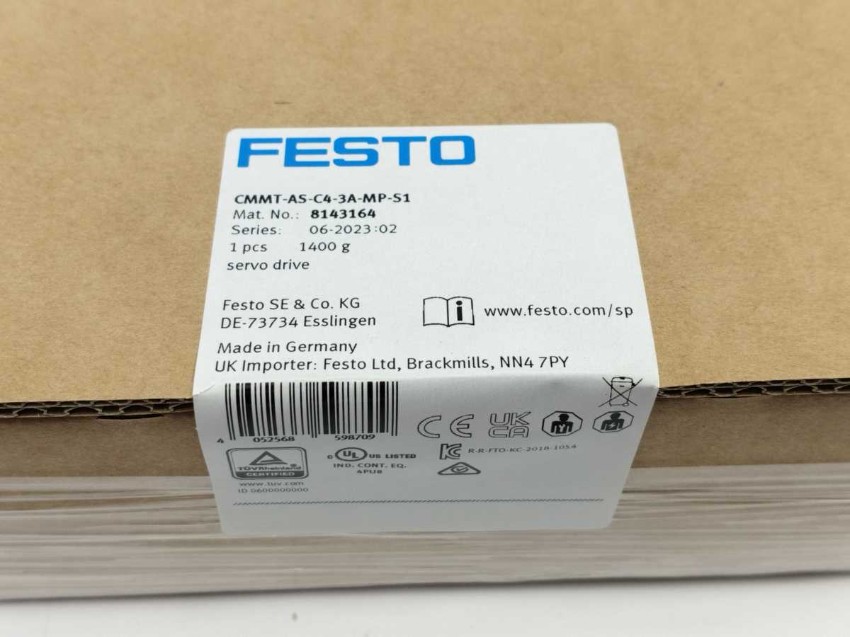 Festo 8143164 CMMT-AS-C4-3A-MP-S1 Servo Drive, 230V 5.6A