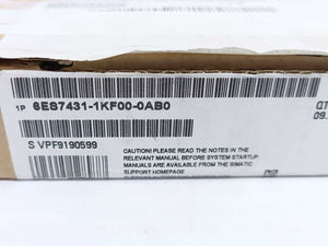 Siemens 6ES7431-1KF00-0AB0 Simatic S7-400 Analog Input E02