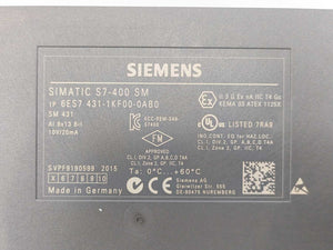 Siemens 6ES7431-1KF00-0AB0 Simatic S7-400 Analog Input E02