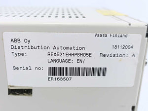 ABB REX521 EHHPSH05E Feeder Protection Relay REX 521, Rev. A