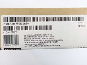 Siemens 6ES7331-7PE10-0AB0 SIMATIC S7-300 Analog Input Module SM 331