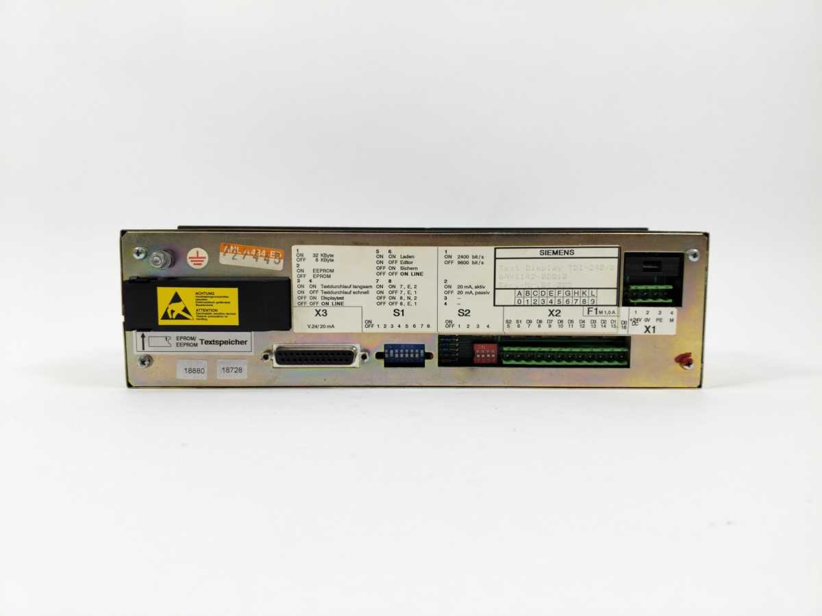 Siemens 6AV1142-0DB10 Text Display TD1-240/8. Refurbished
