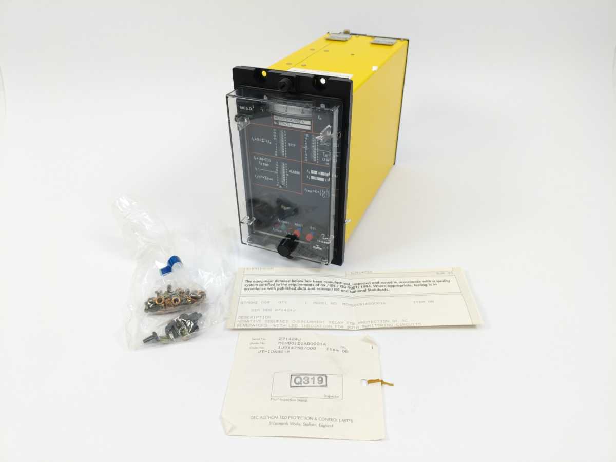 GEC Alsthom MCND01D1AD0001A Overcurrent Protection Relay MCND