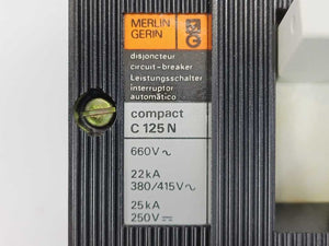 Merlin Gerin C125N Circuit Breaker 22kA 16A 2 Poles