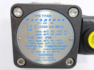Pyropress PF261A1B/7R10F12P/32S1DB Titan Flameproof Pressure Switch w/ Extras