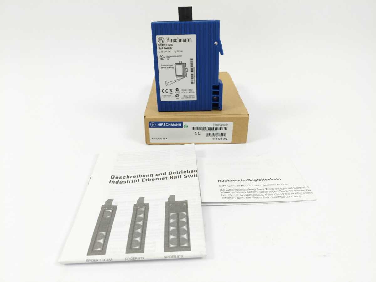 Hirschmann 943824-002 SPIDER 5TX Rail Switch
