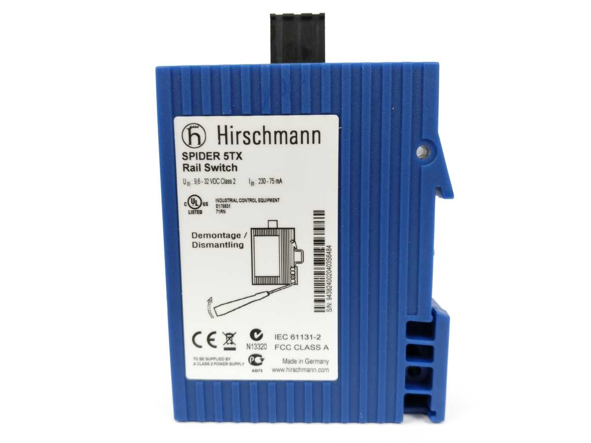 Hirschmann 943824-002 SPIDER 5TX Rail Switch