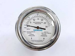 Siemens / Stewart-Buchanan 64/60001052/2E Differential Pressure Gauge 0-2.0 bar