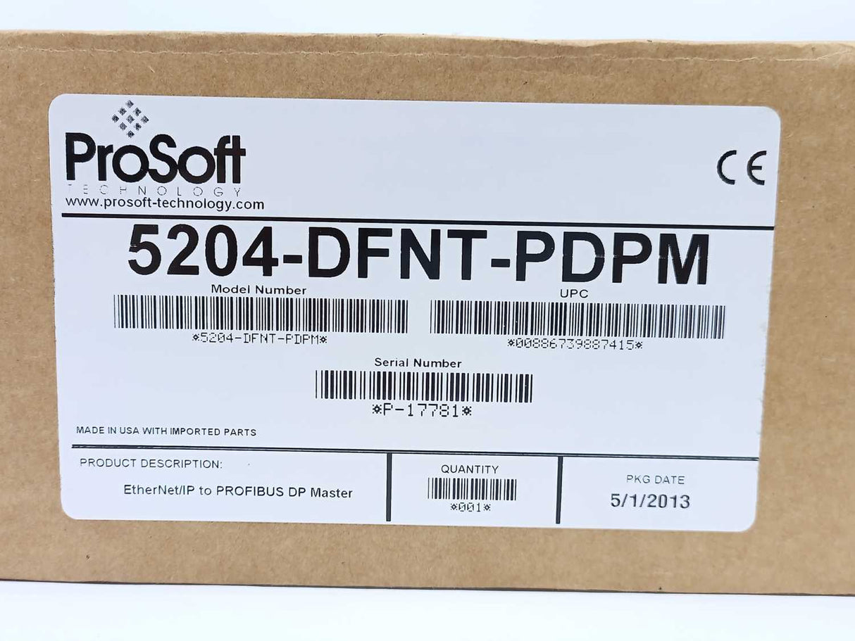 ProSoft 5204-DFNT-PDPM EtherNet/IP to PROFIBUS DP Master Gateway