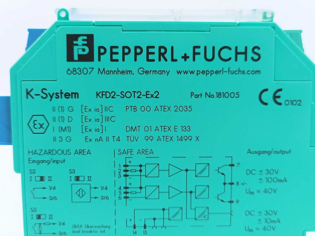 Pepperl+Fuchs 181005 KFD2-SOT2-EX2 Switch Amplifier