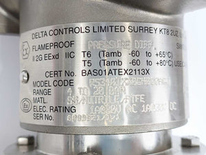 Delta Controls Limited RS340IXX0GH000AGJ S30 Differential Pressure Switch