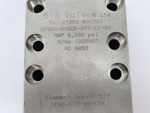 Bis Valves DF50N-RM50B-DP7-LF-6K MWP 6000psi WO 8893 Element Repare Kit