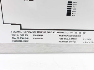 BENTLY NEVADA 3300/35-12-01-02-00-02 6 Channel Temperature Monitor