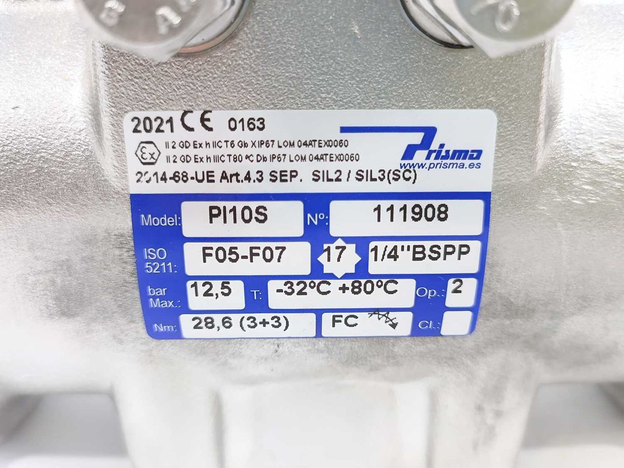 Prisma PI10S Single Acting Actuator