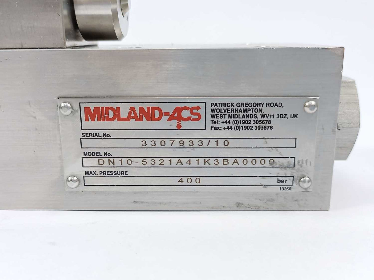 Midland-ACS DN10-5321A41K3BA0000 D14-603F-324 Hydraulic Valves