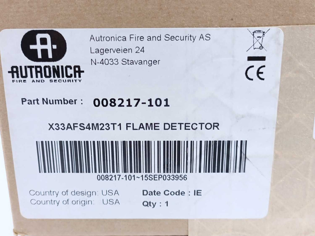 Autronica 008217-101 X33AFS4M23T1 Flame Detector