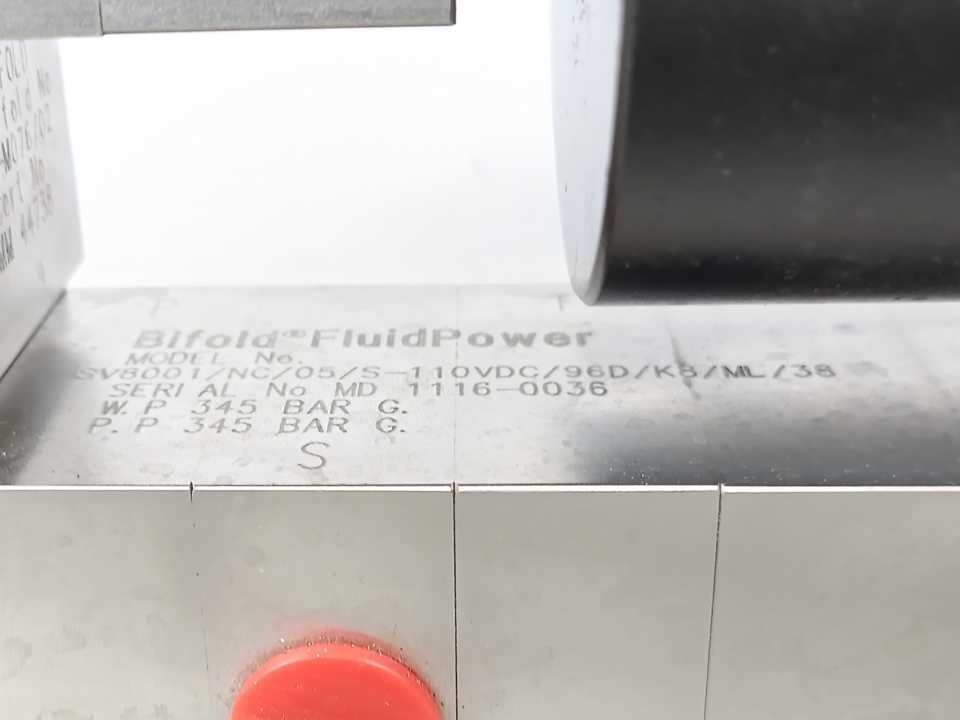 Bifold-Fluidpower SV8001/NC/05/S-110VDC/96D W: SVP8005/NC/05/S-110VDC/96D/K8/ML