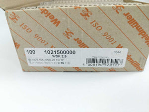 Weidmüller 1021500000 WDK 2.5 Multi-tier Modular Terminal. Box of 100pcs.