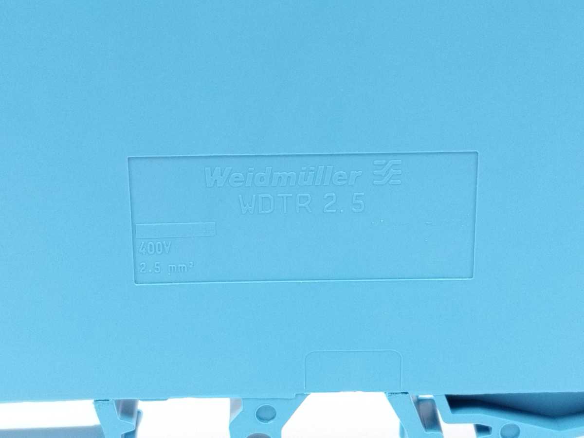Weidmüller 9528080000 WDTR 2.5 BL Terminal Block. Box of 25 pcs.