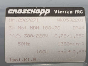 GROSCHOPP WK0532201 3 Phase Motor MDM 100-70