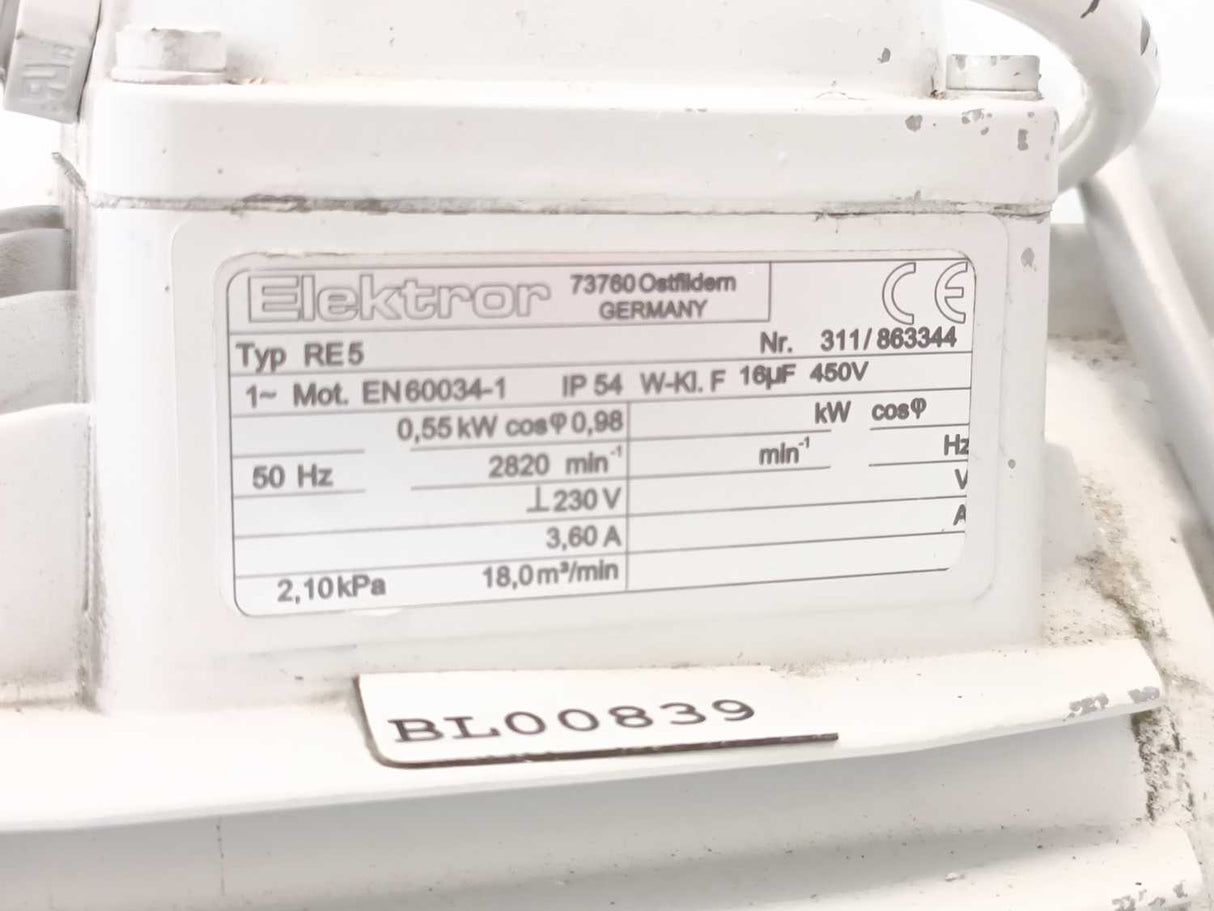 Elektror RE5 Radial Medium Pressure Fan