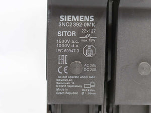 Siemens 3NC2392-0MK SITOR Fuse Holder Batch 2pcs.