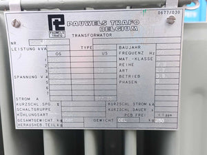 Pauwels Trafo DDEBA 3-Phase Oil-Immersed Transformer 6615V / 400V 400 kVA