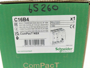 Schneider Electric C16B4 NSX160B Basic Frame Electric Power Breaker