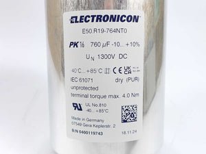 Electronic A/S E50.R19-764NT0 DC Capacitors with Low Inductance Batch 2 pcs.