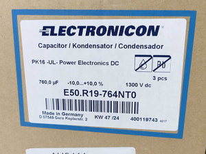 Electronic A/S E50.R19-764NT0 DC Capacitors with Low Inductance Batch 2 pcs.