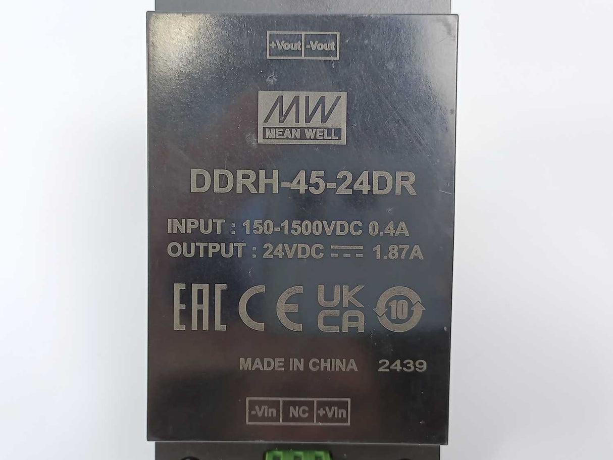Mean Well DDRH-45-24DR Isolated DIN Rail Mount DC/DC Converter