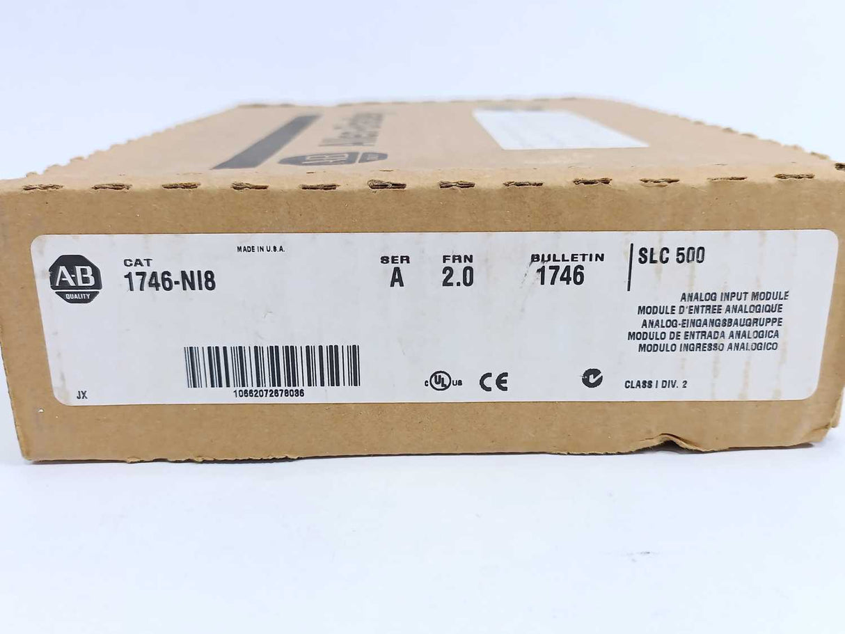 AB 1746-NI8 Ser. A Frn. 2.0 SLC 500 Analog Input Module