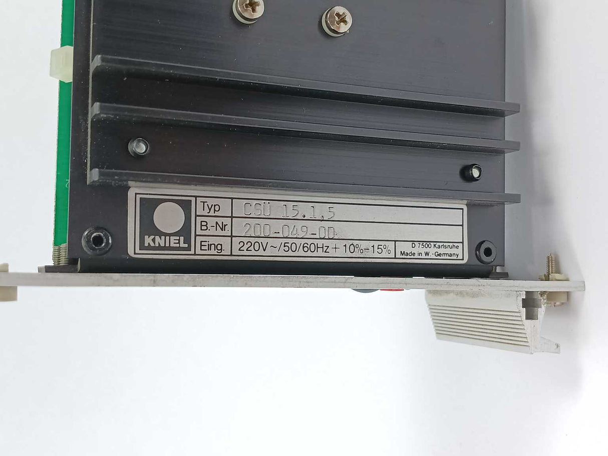 Kniel CSU15.1.5 200-049-00, 220V, 50/60Hz, +10%-15%, Unidoor Netzteil 15V